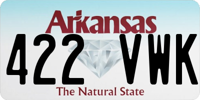 AR license plate 422VWK