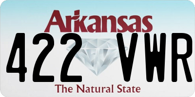 AR license plate 422VWR