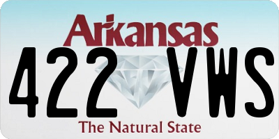 AR license plate 422VWS