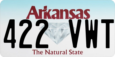AR license plate 422VWT