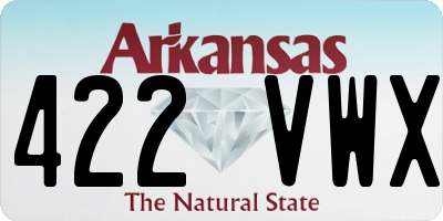 AR license plate 422VWX
