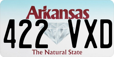 AR license plate 422VXD