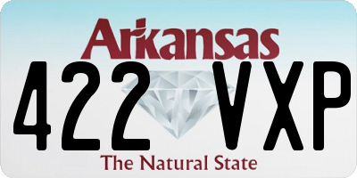 AR license plate 422VXP