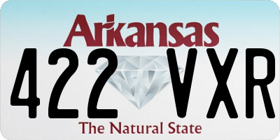AR license plate 422VXR
