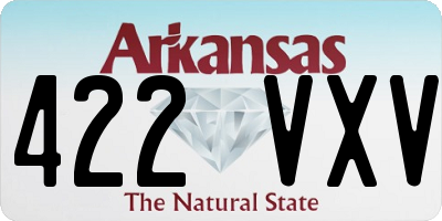 AR license plate 422VXV