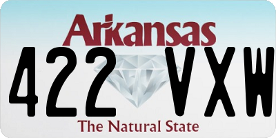 AR license plate 422VXW