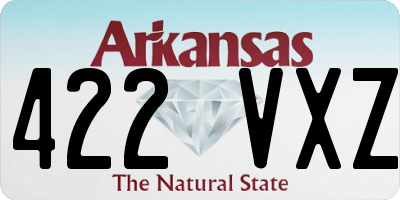 AR license plate 422VXZ