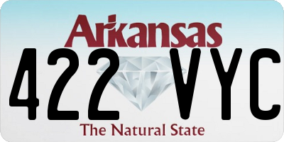 AR license plate 422VYC