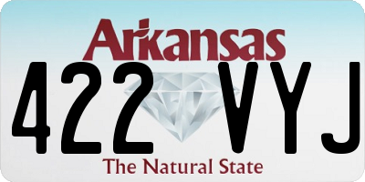 AR license plate 422VYJ