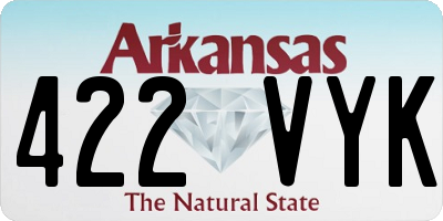 AR license plate 422VYK