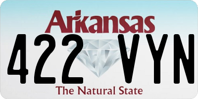 AR license plate 422VYN