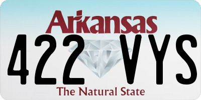 AR license plate 422VYS