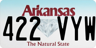AR license plate 422VYW