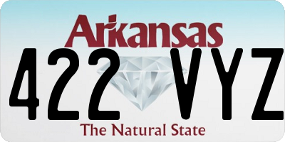 AR license plate 422VYZ