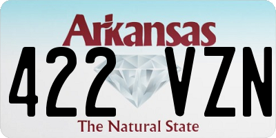 AR license plate 422VZN