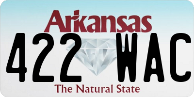 AR license plate 422WAC