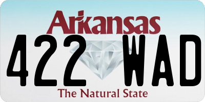 AR license plate 422WAD