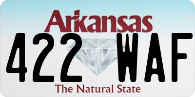 AR license plate 422WAF