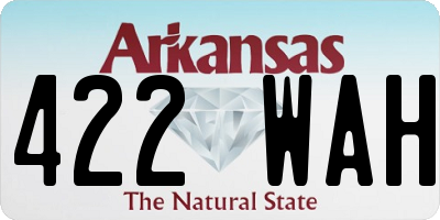 AR license plate 422WAH