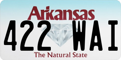 AR license plate 422WAI