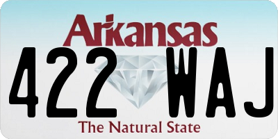 AR license plate 422WAJ