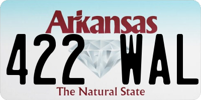 AR license plate 422WAL