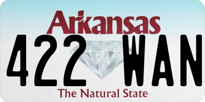 AR license plate 422WAN
