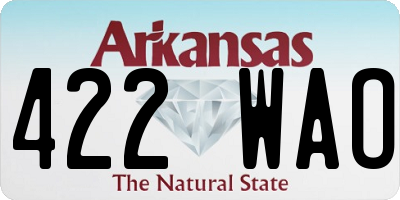 AR license plate 422WAO