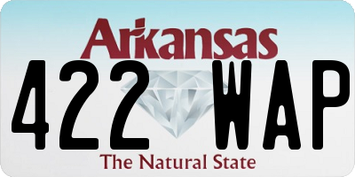 AR license plate 422WAP