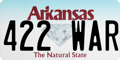 AR license plate 422WAR