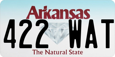AR license plate 422WAT