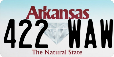 AR license plate 422WAW