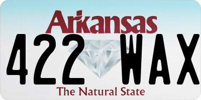 AR license plate 422WAX