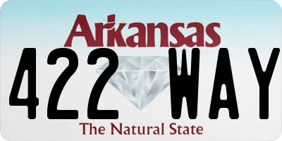 AR license plate 422WAY