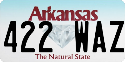 AR license plate 422WAZ