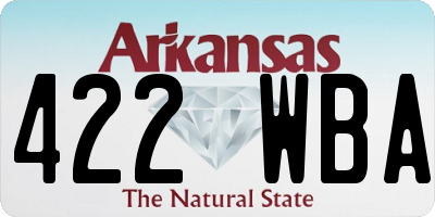 AR license plate 422WBA