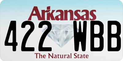 AR license plate 422WBB