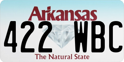 AR license plate 422WBC