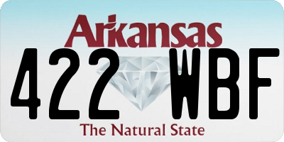 AR license plate 422WBF