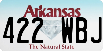 AR license plate 422WBJ