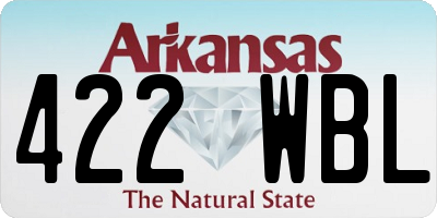 AR license plate 422WBL
