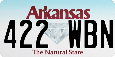 AR license plate 422WBN