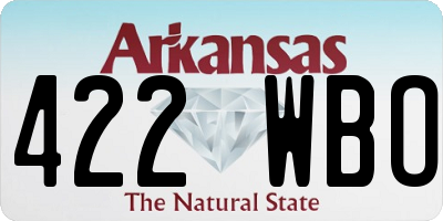 AR license plate 422WBO