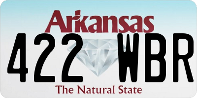 AR license plate 422WBR