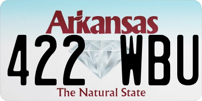 AR license plate 422WBU
