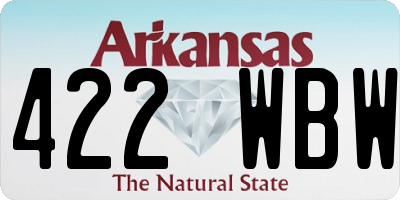 AR license plate 422WBW