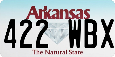 AR license plate 422WBX