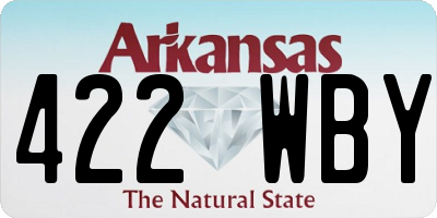 AR license plate 422WBY