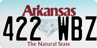 AR license plate 422WBZ