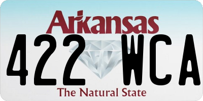 AR license plate 422WCA